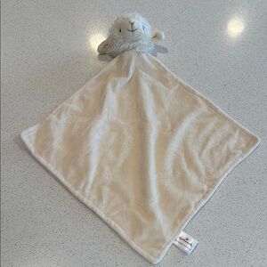 Hallmark Cream Lamb Baby Security Blanket Rattle Lovey Ivory Plush Stuffed Toy